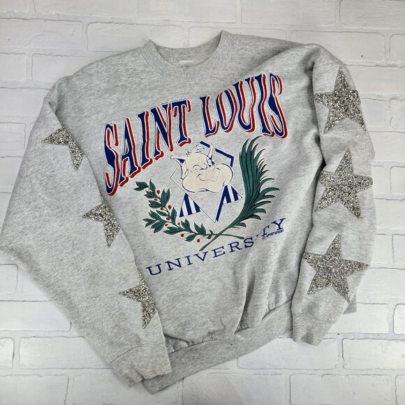 Furst Of A Kind Saint Louis University Vintage Upcycled Crewneck Billiken - Picture 1 of 7